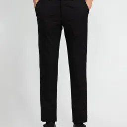 Arrow Black Slim Fit Trousers image 1