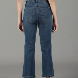 showoffff SHOWOFF Blue Straight Fit High Rise Jeans image 2