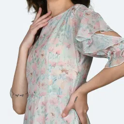 Zink London Multicolor Floral Print Gown image 5