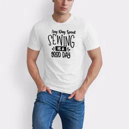 Seekbuylove Men Typography Printed Bio Finish T-shirt image 2