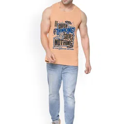 SLOWLORIS Pack Of 2 Printed Sleeveless Cotton Gym Vests image 5