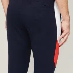 KAPPA Navy Cotton Slim Fit Printed Joggers image 5