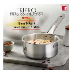 Bergner Tripro Silver Stainless Steel 24 cm Induction Friendly Triply Cookware Set - Set of 4 image 5