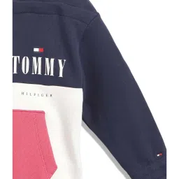 Tommy Hilfiger Kids Multicolor Color Block Full Sleeves Hoodie image 5
