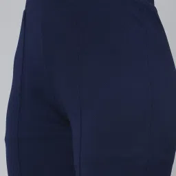 SELVIA Blue Regular Fit Mid Rise Trousers image 5