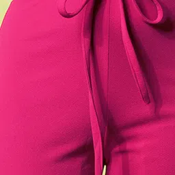 SELVIA Dark Pink Regular Fit Mid Rise Trousers image 5