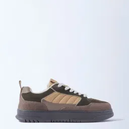 SOLEPLAY by Westside Brown Lace-Up Onyx Leather Sneakers-picture-40