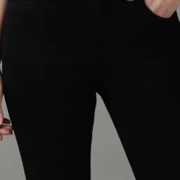 showoffff SHOWOFF Black Skinny Fit Mid Rise Jeans image 5