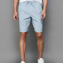 fame forever by lifestyle Fame Forever Light Blue Regular Fit Shorts image 1
