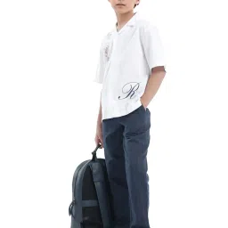 Rare Ones Boys Navy Blend Striped Trousers image 1