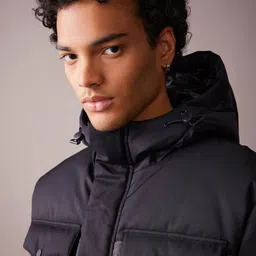 DeFacto Men Checked Longline Padded Jacket image 2