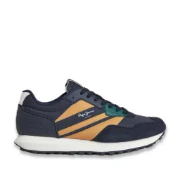 Pepe Jeans Men's Foster Plug Retro Fashion Navy Casual Sneakers-image-75