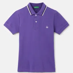 United Colors of Benetton Kids Purple Solid Polo T-Shirt-picture-37