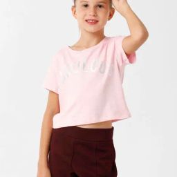 Kate & Oscar Kids Pink Cotton Printed T-Shirt-picture-5