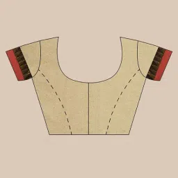 Blissta Beige Cotton Silk Woven Saree With Unstitched Blouse image 3