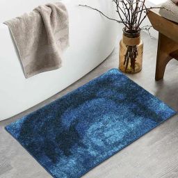 Bianca Spa Blue/Navy Micro-Polly Abstract Bathmat-picture-35