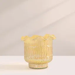 Doft Flower Cut Yellow Soy Wax Votive Candle-picture-42