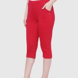 Sweet Dreams Red Slim Fit Capris image 3