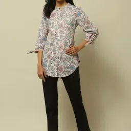 Rangriti Beige Cotton Printed Tunic image 5