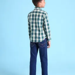 U.S. Polo Assn. Boys Green Full Sleeves Shirt image 2