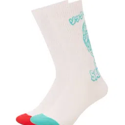 SocksXpress White Rick & Morty Printed Crew Socks - Pair of 2-picture-25