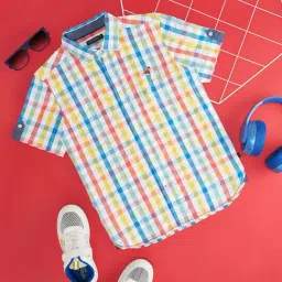 Pantaloons Junior Multicolor Cotton Chequered Shirt-picture-10
