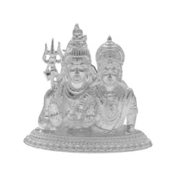 Sri Jagdamba Pearls 800 Silver Shiv Parvathi Divine Idol - 64 gm-image-23