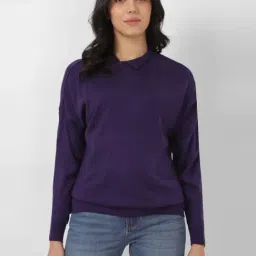 Van Heusen Purple Regular Fit Sweater-picture-32
