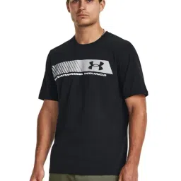 Under Armour Black Cotton Regular Fit Printed Sports T-Shirt-picture-24