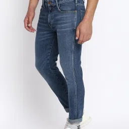 Wrangler Dusty Blue Slim Fit Lightly Washed Jeans image 3