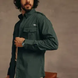 Andamen Dark Green Slim Fit Shirt image 3