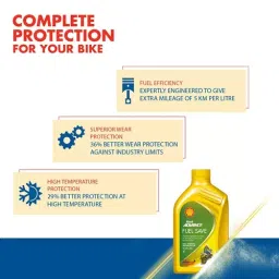Shell Advance Fuel Save 800 ml Bottle 10W-30 Engine Oil for Motorbike image 3