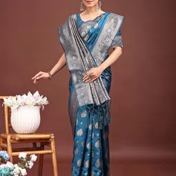 LeeliPeeri Designer Woven Design Zari Banarasi Saree-image-22