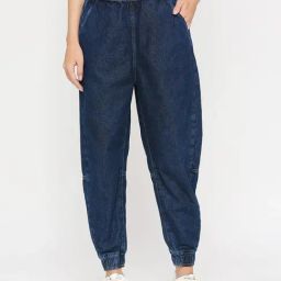 Spykar Blue Cotton Relaxed Fit High Rise Jeans-picture-26