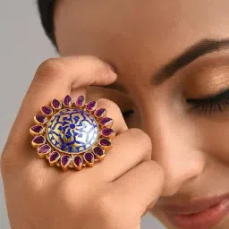 Jaypore Gold Alaukik Statement Ring-picture-48