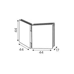 OZONE Glass to Glass Connector 135° High-Quality Alloy Satin Stainless Steel Finish, OGC-222-ED STD SSS image 2