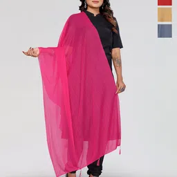 Moda Rapido Selection Of 4 Striped Dupattas-image-81