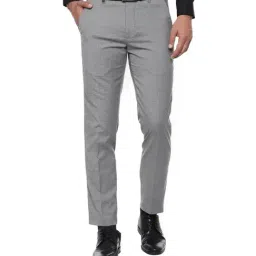 Van Heusen Grey Checks Slim Fit Trouser-picture-43