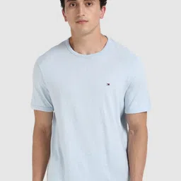 Tommy Hilfiger Men Solid Round Neck Linen T-shirt-picture-20