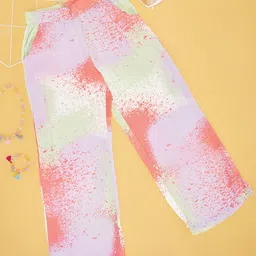 Pantaloons Junior Viscose Rayon Abstract Printed Flared Pant - Multi Colour-picture-16