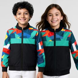 Pine Active Woven Athleisure Full Sleeve Jacket with Abstract Print - Black-picture-14