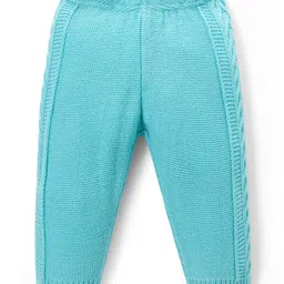 Babyhug Knit Full Length Solid Colour Fleece & Woollen Pant - Light Blue-picture-17