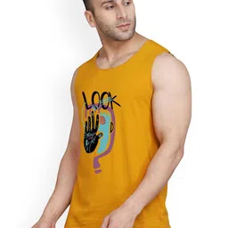 Slowloris Men Pack Of 2 Sleeveless Printed Bio-Wash Combed Cotton Innerwear Vest image 4