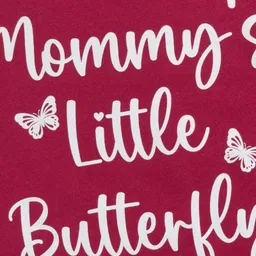 Babyhug 100% Cotton Knit Full Sleeves T-Shirt With Text Print - Dark Red image 3