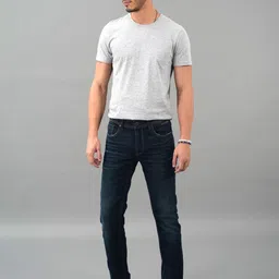 Rookies Men Slim Fit Mid-Rise Mildly Distressed Light Fade Stretchable Jeans image 5