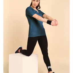 Zelena 95% Cotton 5% Elastane Woven Half Sleeves Solid Maternity Top With Side Open Nursing Acces - Air force Blue image 5