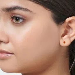 BHIMA 925 Sterling Silver Artificial Stones Oval Studs Earrings-picture-15