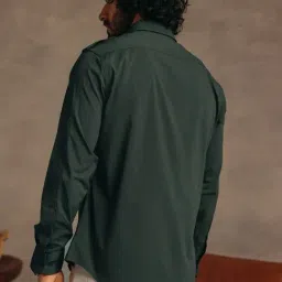 Andamen Dark Green Slim Fit Shirt image 2