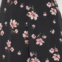 PURYS Black Printed Maxi Skirt image 5