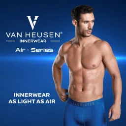 Van Heusen Colour Fresh Breathable Solid AIR Series Trunks - Blue Metal image 5